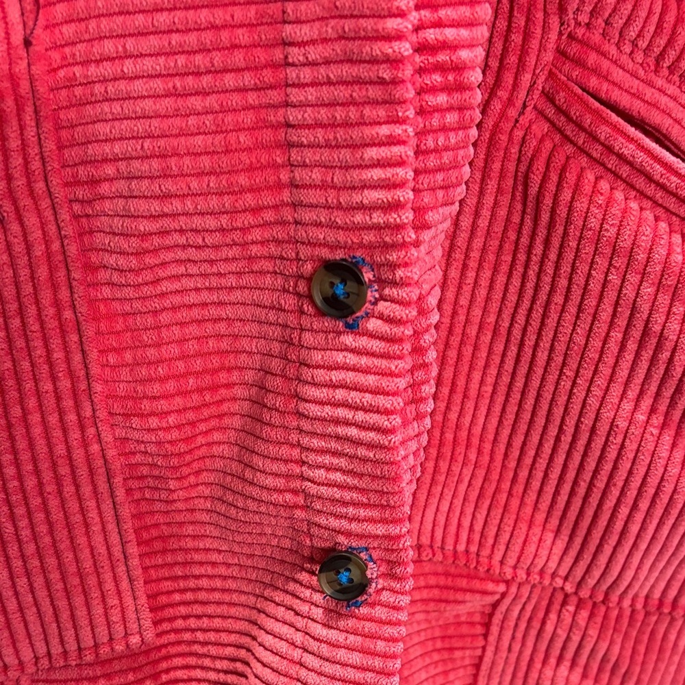 BDG Bright Pink Corduroy Cropped Jacket Size Medium - Picture 2 of 5
